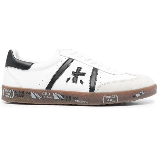 Premiata sneakers bonnie con applicazione logo - bianco