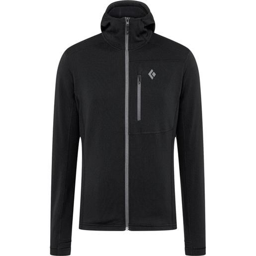 Black Diamond coefficient hoodie fleece nero s uomo