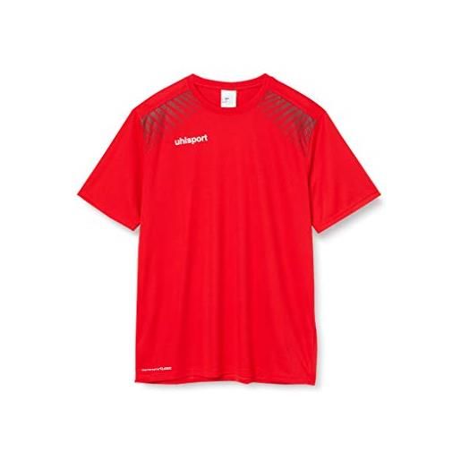 uhlsport uomo goal poliestere training maglietta, uomo, goal polyester training t-shirt, rosso/bordeaux, xxxl
