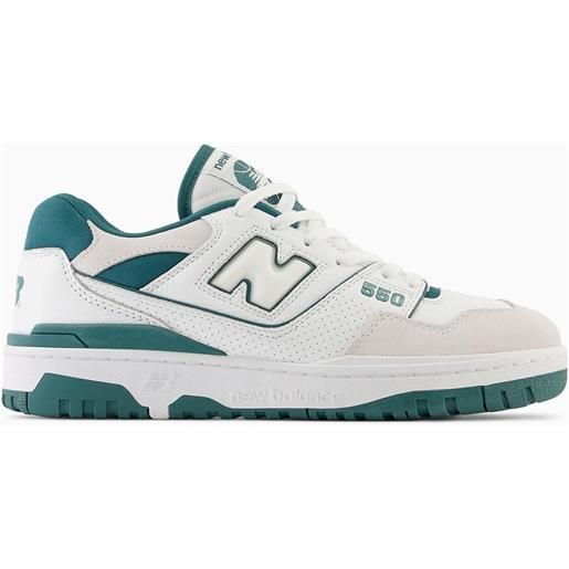 New Balance sneaker bassa 550 bianca/verde