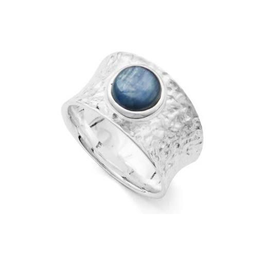 DUR gioiello: anello blu acqua, argento sterling 925 con cianite, r4719, 58, argento, nessuna pietra preziosa