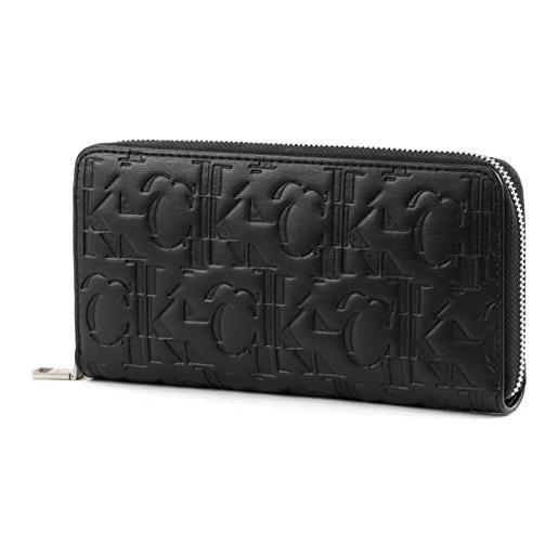 Calvin Klein ckj sleek zip around wallet l black