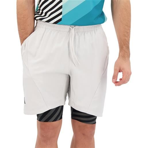 Adidas aeroready two-in-one pro shorts bianco s uomo