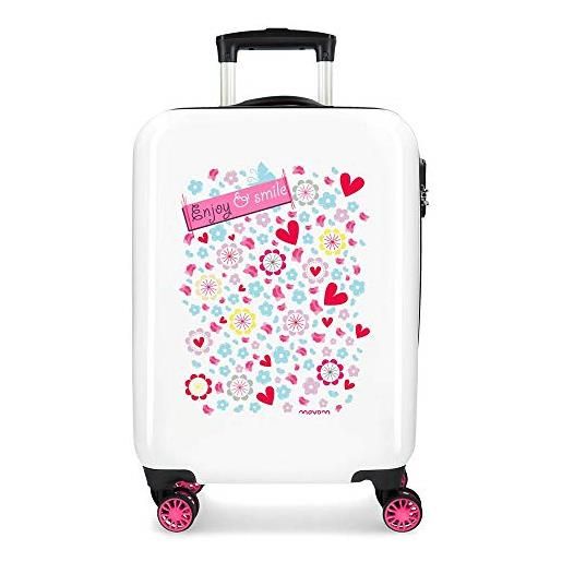 Movom happy time valigia per bambini, 55 cm, 32 l, multicolore (enjoy and smile)