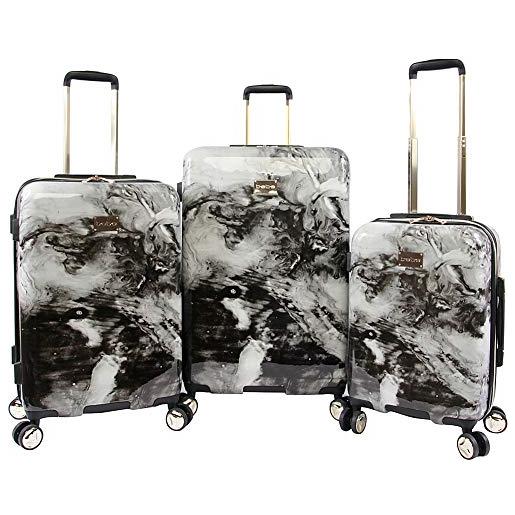 Bebe teresa - set di 3 valigie da donna, marmo nero. , taglia unica, 