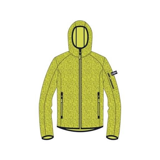 CMP - giacca in knit-tech da bambini con cappuccio fisso, lime-darker, 104