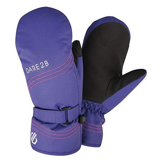 Regatta dare 2b stormy waterproof insulated winter mitt with warm scrim lined fingers, guanti ragazza, blu spectrum, 8-10