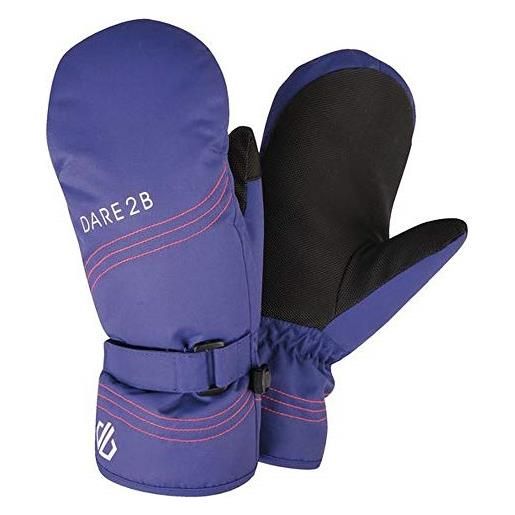 Regatta dare 2b stormy waterproof insulated winter mitt with warm scrim lined fingers, guanti ragazza, blu spectrum, 13