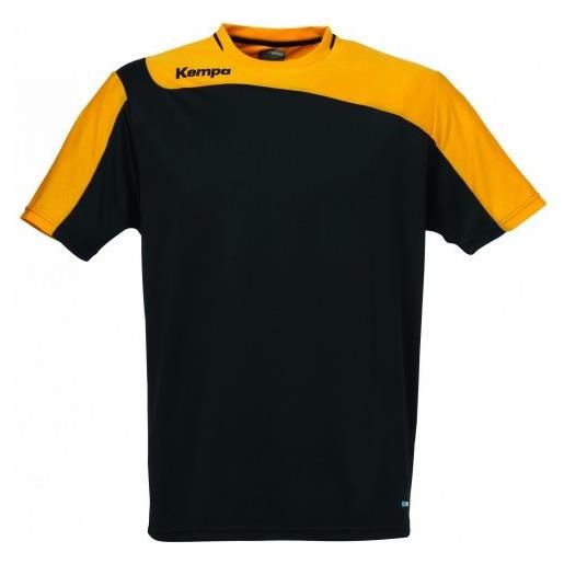 Kempa maglietta tribute, unisex donna uomo, shirt tribute, nero/arancione, xxs