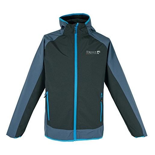 DEPROC-Active deproc xlight cavell giacca softshell, uomo, blu indaco/nero, 3xl