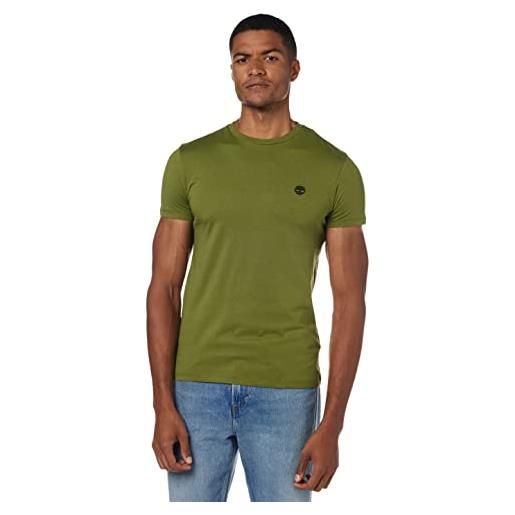 Timberland-t-shirt uomo slim con logo-taglia l, verde oliva (a2br3)