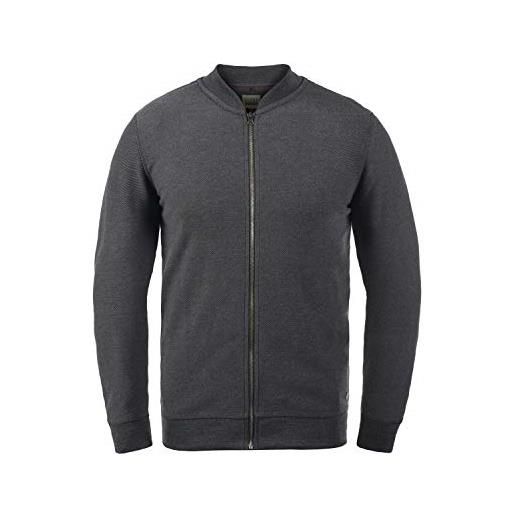 b BLEND blend frank felpa con cerniera giacca da uomo senza cappuccio, taglia: s, colore: charcoal (70818)