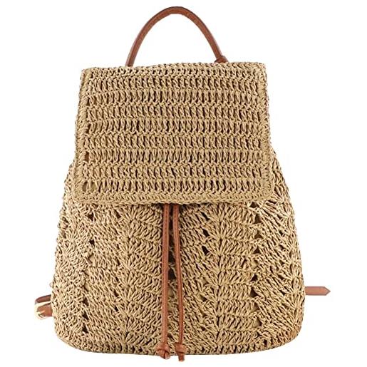 Casiler zaino di paglia estate estate bohémien a spalla cavaltra borse viaggio in tessuto intrecciato a maglia zaino in spiaggia