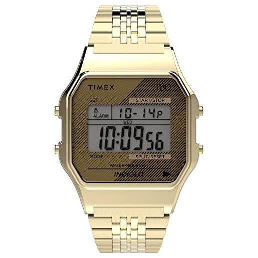 Timex orologio t80 34mm - tonalità dorata con cinturino in acciaio inossidabile tw2r79200