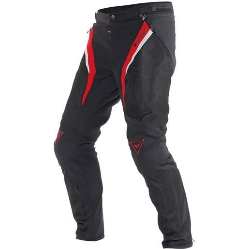 Dainese pantaloni moto Dainese drake super air nero rosso bianco