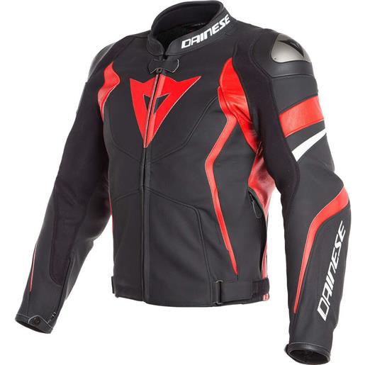 Dainese giubbotto moto in pelle Dainese avro 4 nero rosso bianco