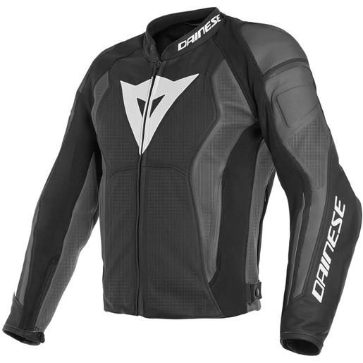 Dainese giubbotto moto in pelle traforata Dainese nexus nero ebony