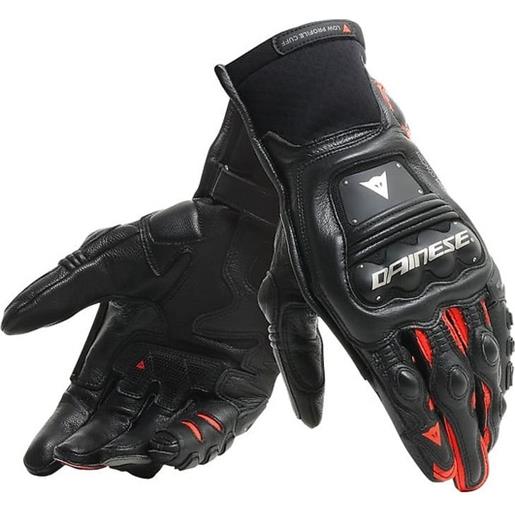 Dainese guanti moto in pelle racing Dainese steel-pro in nero rosso