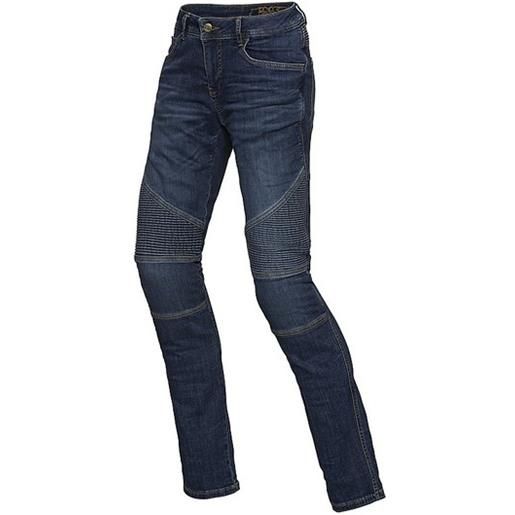 Ixs pantaloni moto da donna jeans Ixs classico ar moto lady blu