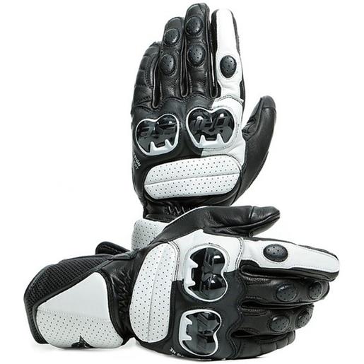 Dainese guanti moto sportivi in pelle Dainese impeto nero bianco