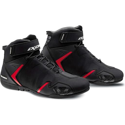 Ixon scarpe moto tecniche sportive Ixon gambler wp nero rosso