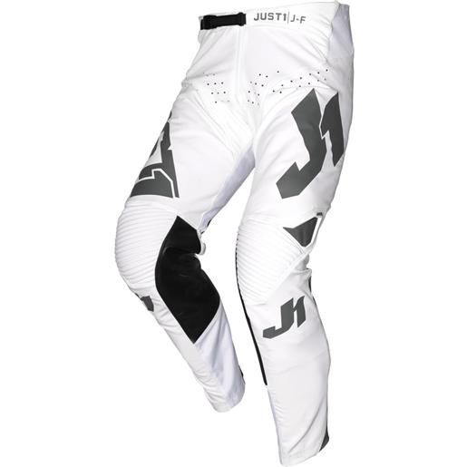Just1 pantaloni moto cross enduro Just1 j-flex aria bianco grigio