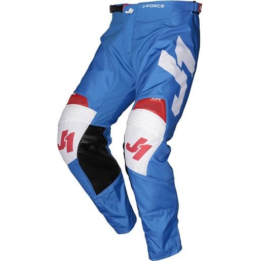 Just1 pantaloni moto cross enduro Just1 j-force terra blu rosso bi