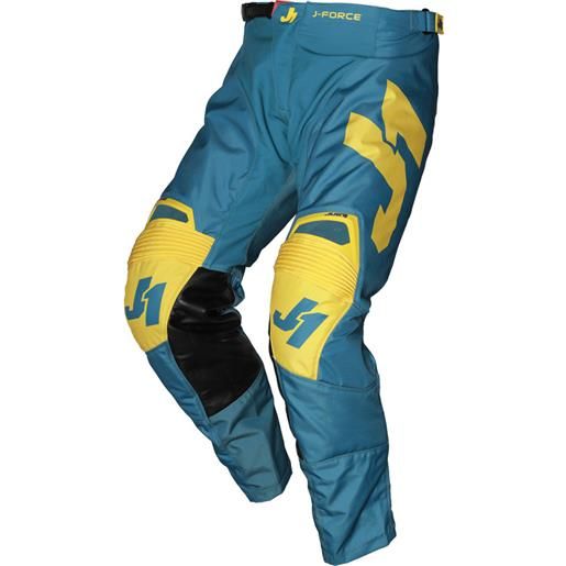 Just1 pantaloni moto cross enduro Just1 j-force terra blu giallo