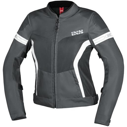 Ixs giacca moto in tessuto sport donna trigonis-air grigio scuro