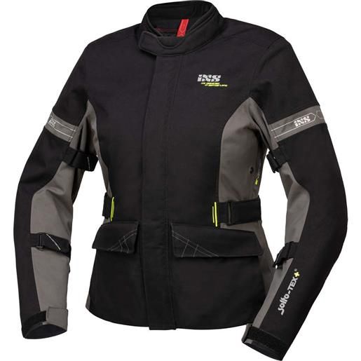 Ixs giacca moto donna in tessuto laminat-st-plus nero grigio