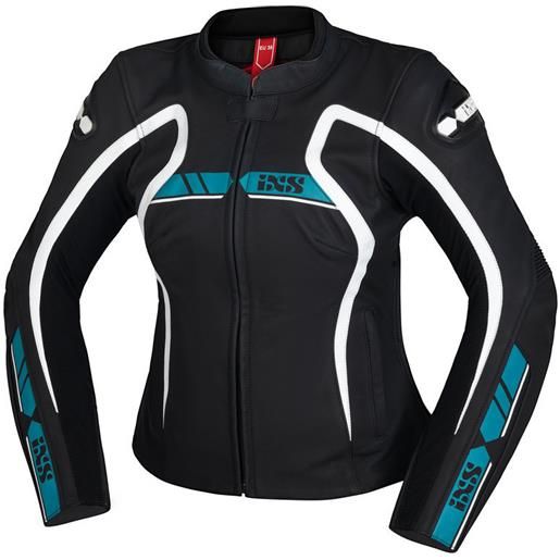 Ixs giacca moto sport donna in pelle Ixs rs-600 1.0 nera turches
