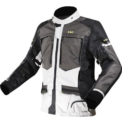 Ls2 giacca moto tessuto Ls2 norway triplo strato nero grigio
