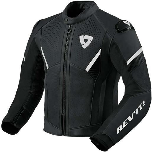 Rev'it giacca moto in pelle Rev'it matador nero bianco