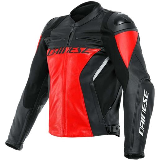 Dainese giacca moto in pelle Dainese racing 4 lava rosso nero