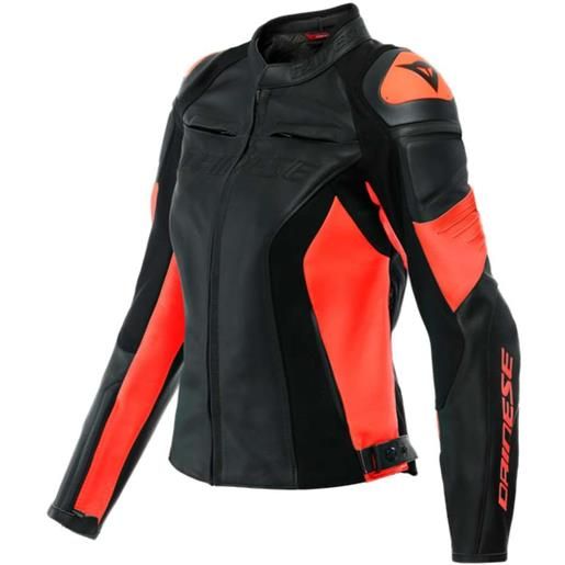 Dainese giacca moto donna in pelle Dainese racing 4 lady nero rosso