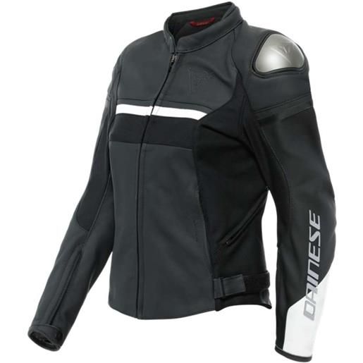 Dainese giacca moto donna in pelle Dainese rapida lady nero bianco