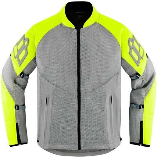 Icon giubbotto moto estivo Icon mesh af giallo fluo