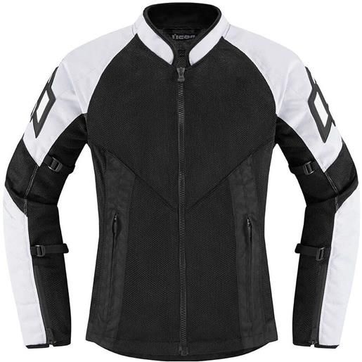 Icon giubbotto moto donna estivo Icon mesh af bianco