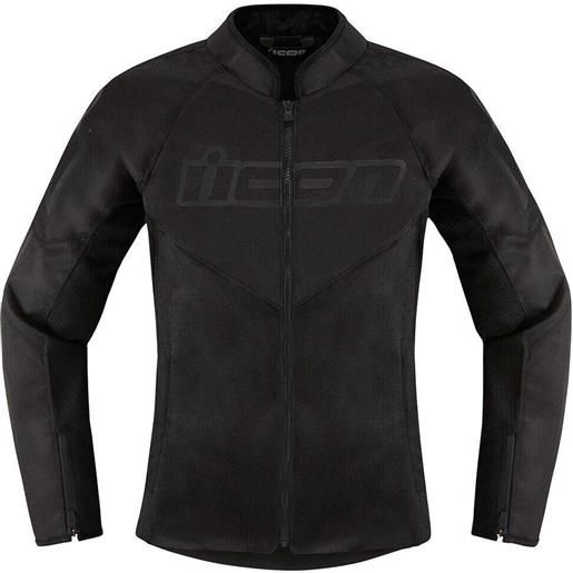 Icon giubbotto moto donna in tessuto Icon hooligan ce nero