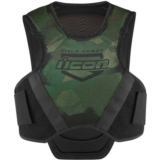 Icon gilet protettivo moto Icon softcore verde camo