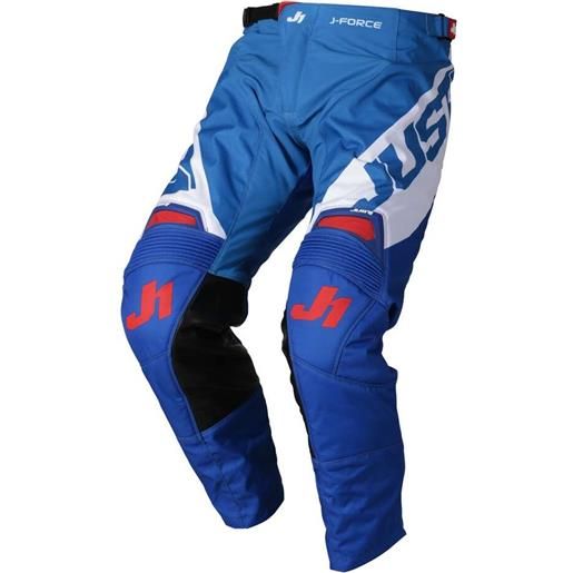 Just1 pantaloni moto cross enduro Just1 j-force vertigo blu-bianco