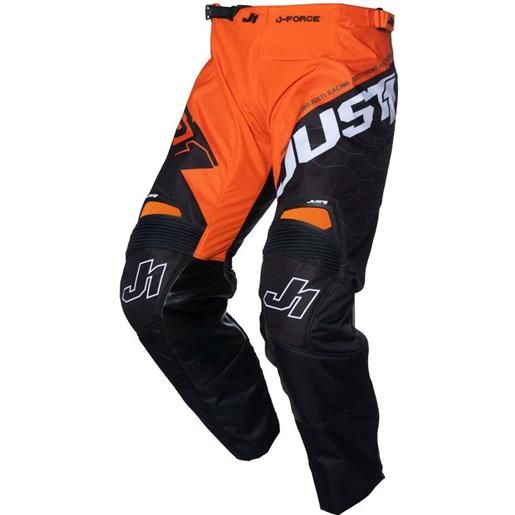 Just1 pantaloni moto cross enduro Just1 j-force hexa arancio nero