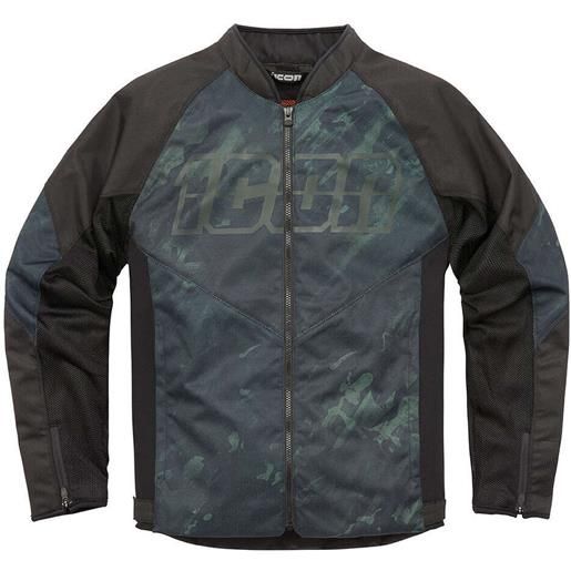 Icon giubbotto moto in tessuto hooligan demo nero