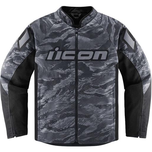 Icon giubbotto moto in tessuto Icon hooligan tiger's blood ce gri