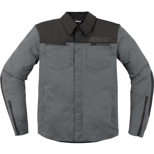 Icon giacca moto casual Icon upstate canvas ce grigio