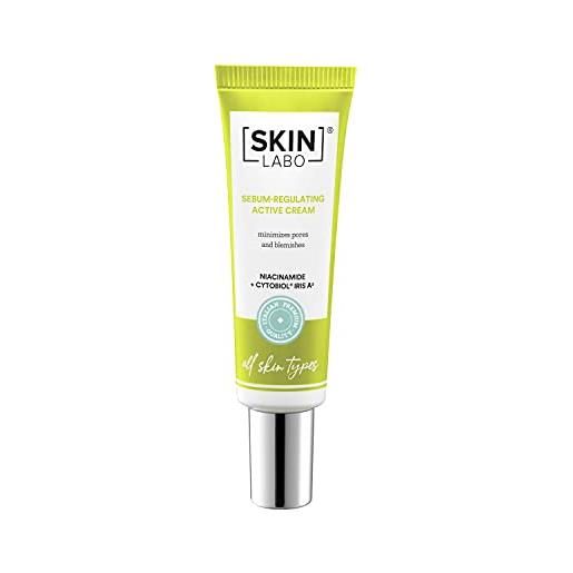 SKIN LABO skin. Labo - crema attiva seboregolatrice, limita la comparsa di imperfezioni, minimizza i pori, con niacinamide e estratto di iris - 30 ml (vecchia versione)