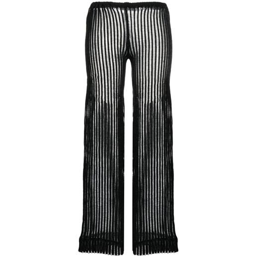 A. ROEGE HOVE pantaloni patricia semi trasparente - nero