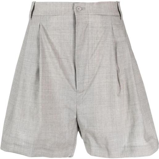 Hed Mayner shorts con pieghe - grigio