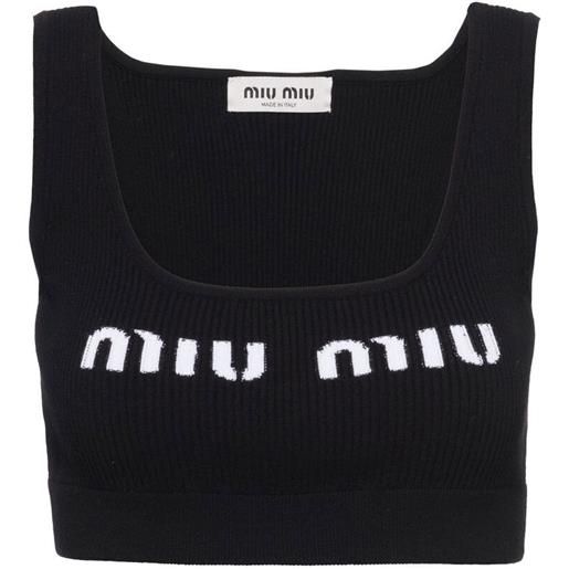 Miu Miu top crop - nero