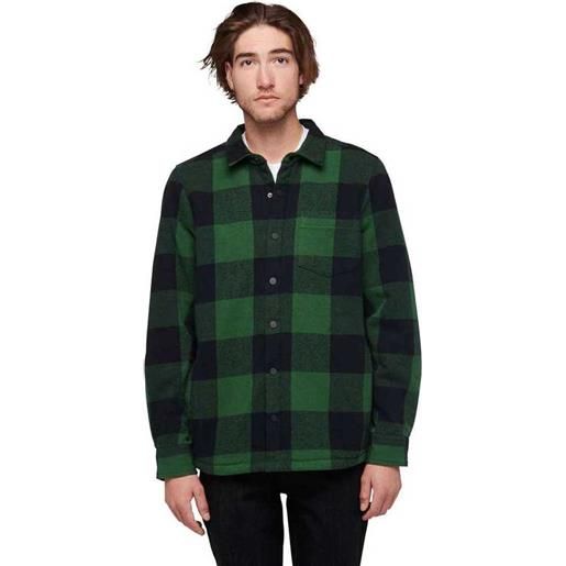Black Diamond project lined flannel long sleeve shirt verde l uomo